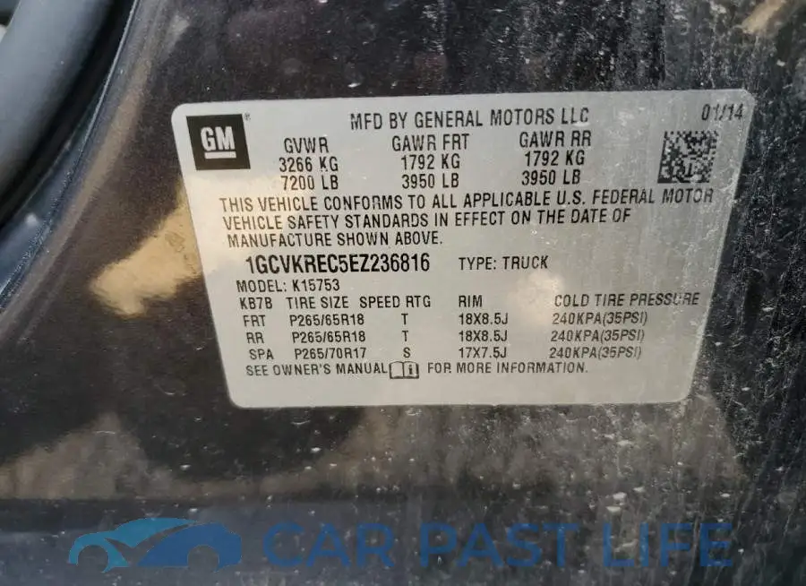 1GCVKREC5EZ236816# 12