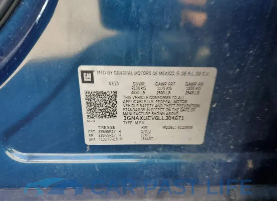 3GNAXUEV6LL304671# 12