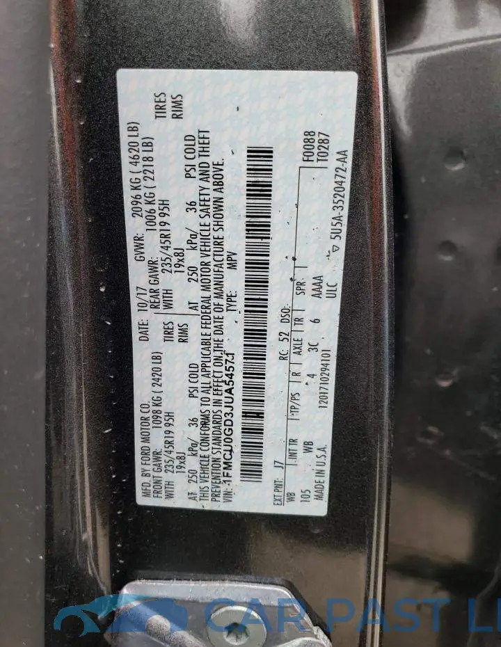 1FMCU0GD3JUA54571# 14