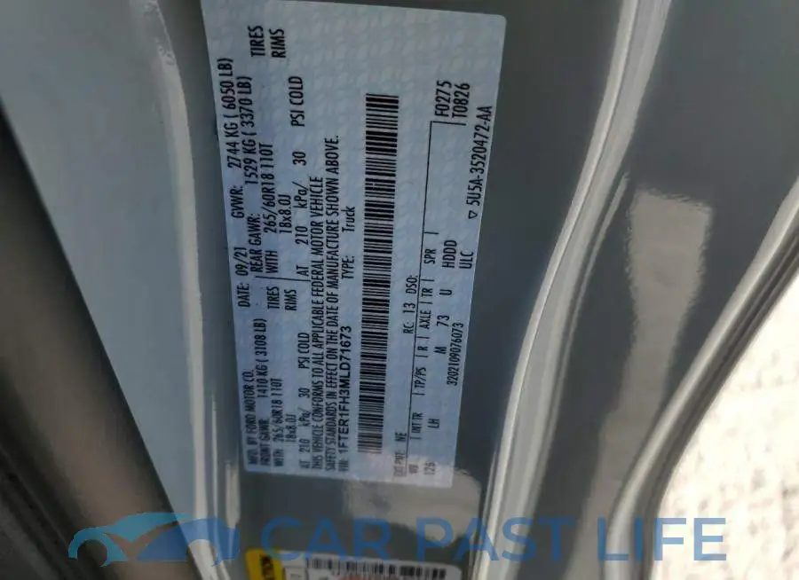 1FTER1FH3MLD71673# 12