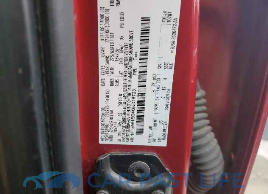 1FTEW1EG4GKD15723# 12