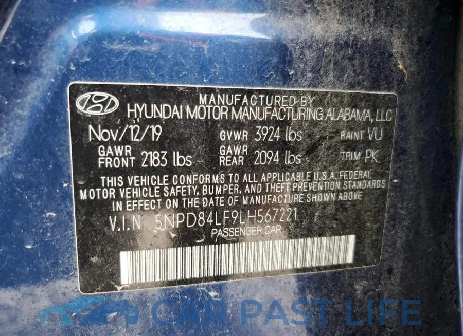 5NPD84LF9LH567221# 12