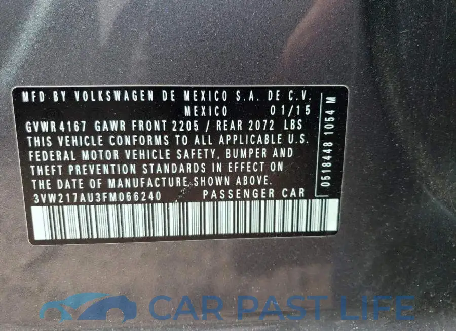 3VW217AU3FM066240# 13