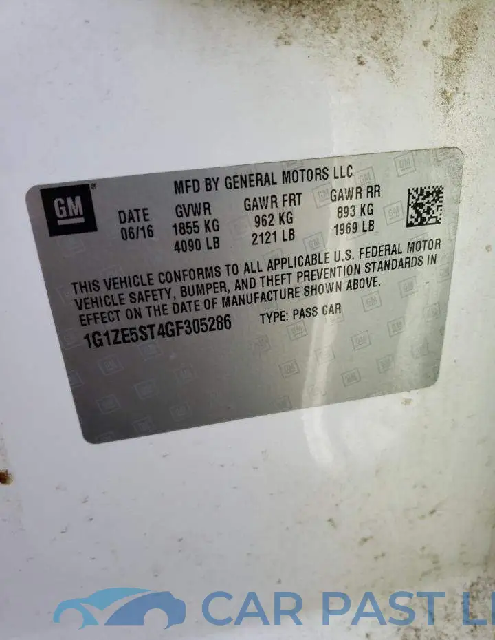 1G1ZE5ST4GF305286# 12