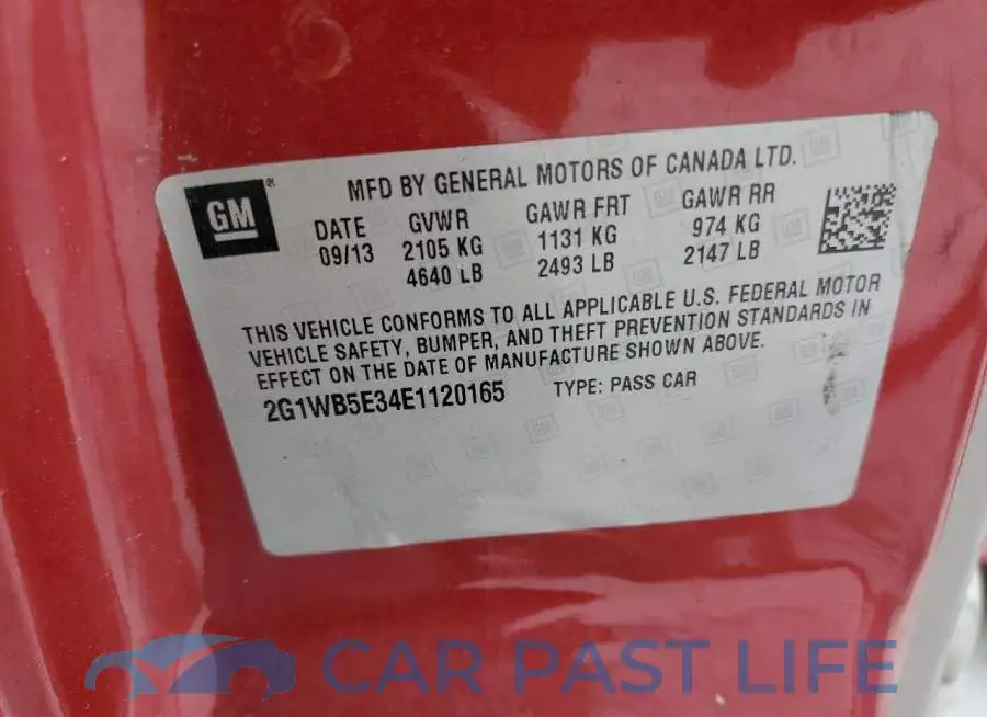 2G1WB5E34E1120165# 12