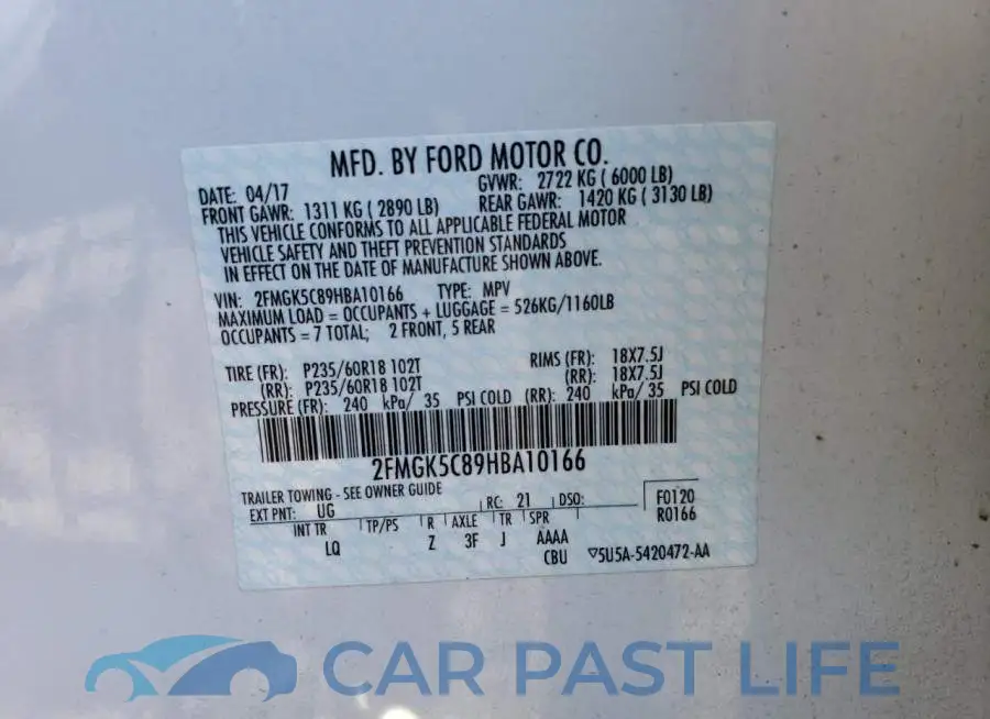2FMGK5C89HBA10166# 13