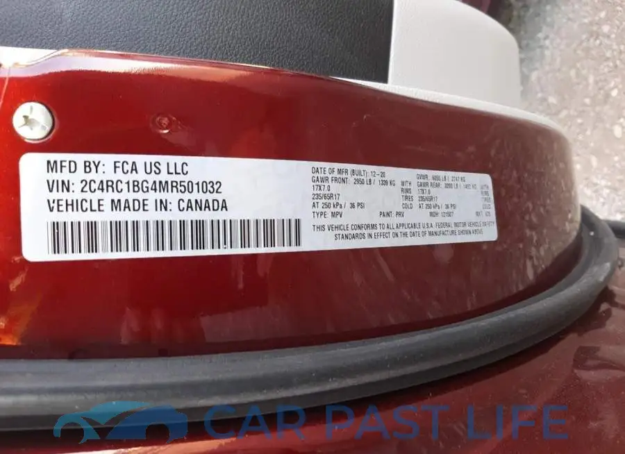 2C4RC1BG4MR501032# 10