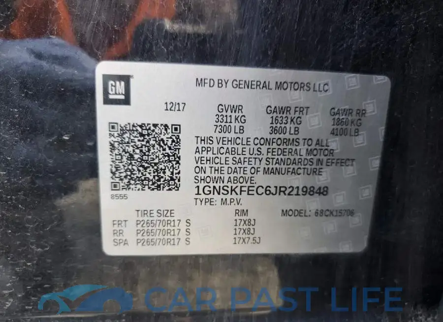 1GNSKFEC6JR219848# 13