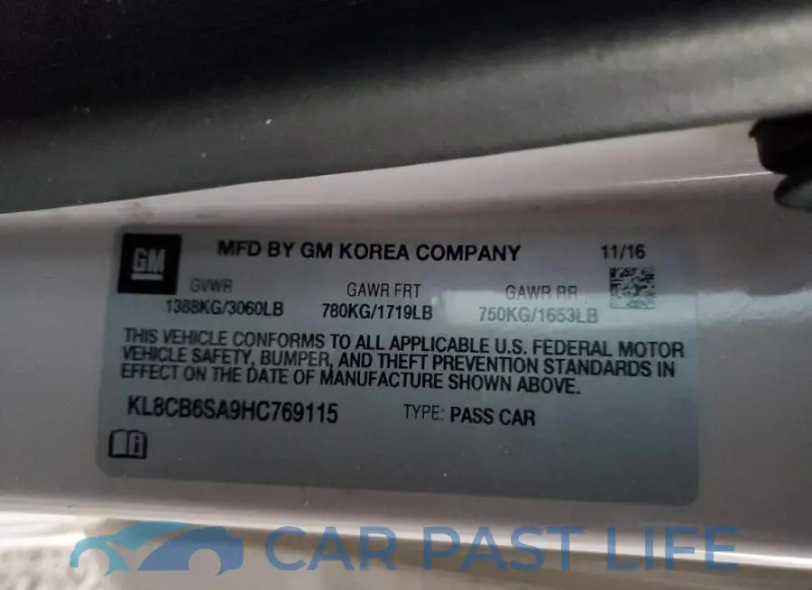 KL8CB6SA9HC769115# 12
