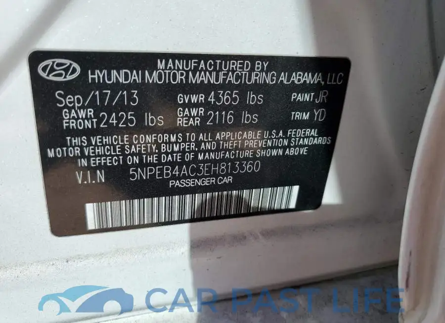 5NPEB4AC3EH813360# 12