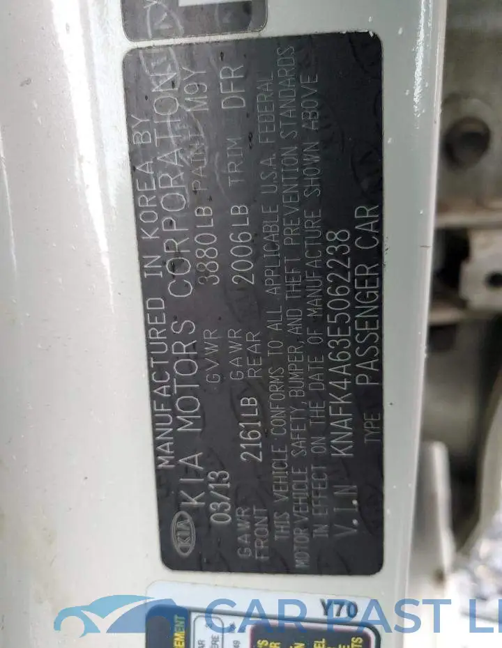 KNAFK4A63E5062238# 12