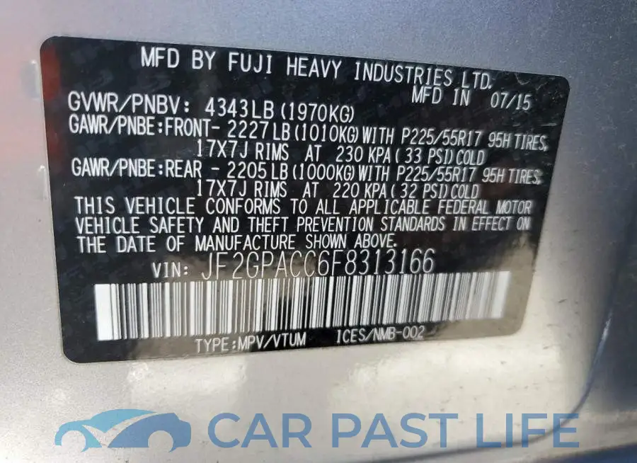 JF2GPACC6F8313166# 13