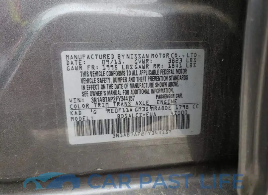 3N1AB7AP2FY344157# 12