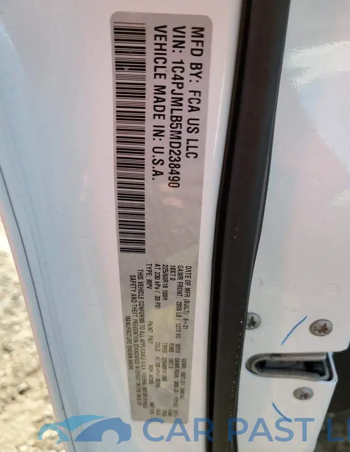 1C4PJMLB5MD238490# 13