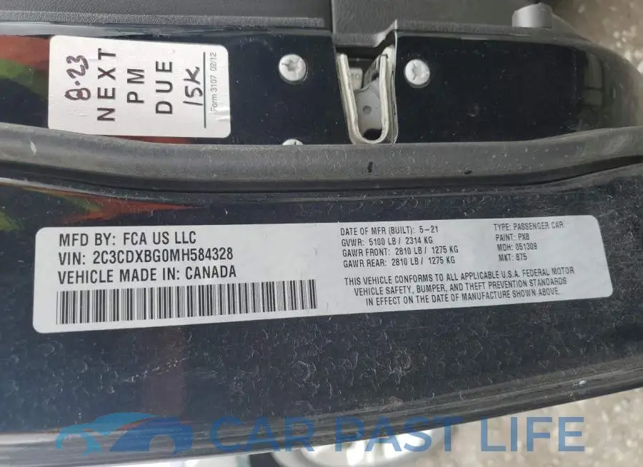 2C3CDXBG0MH584328# 12