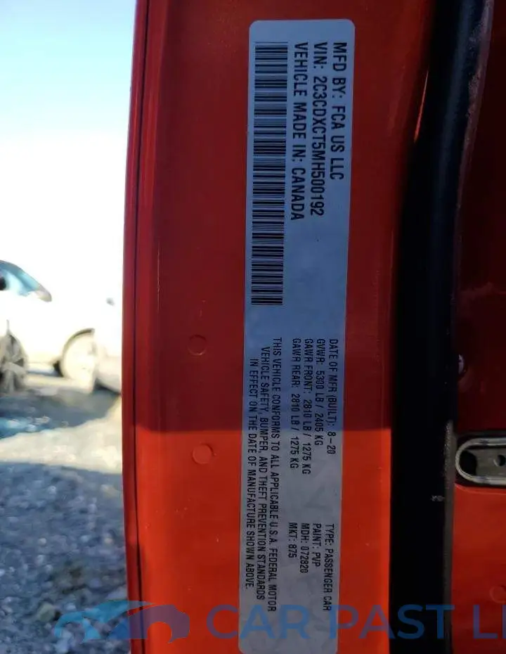 2C3CDXCT5MH500192# 12