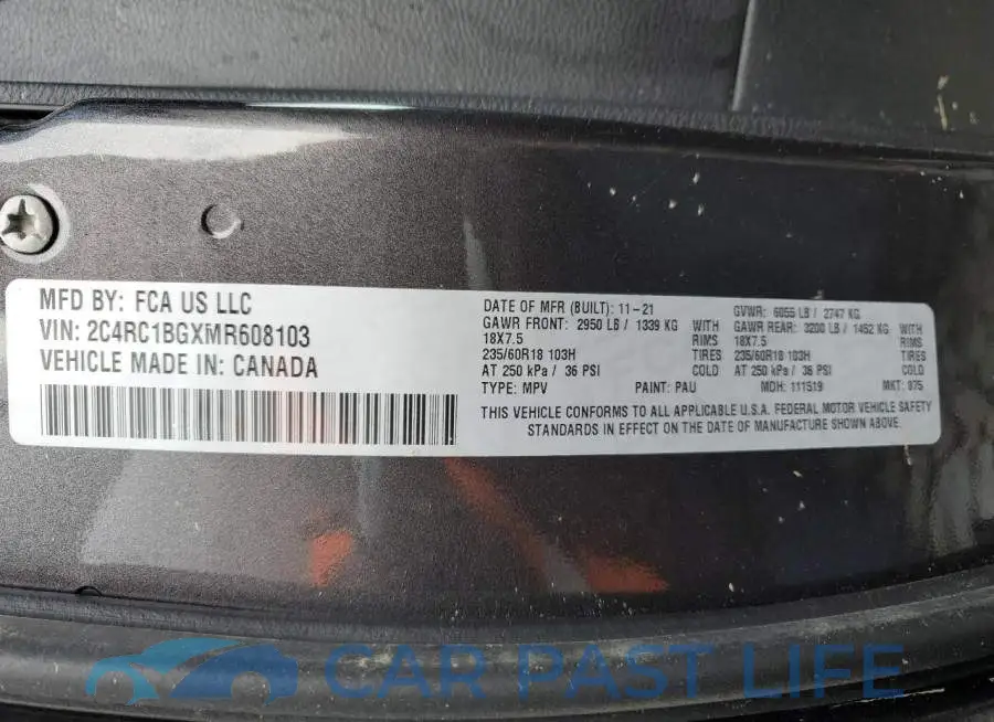 2C4RC1BGXMR608103# 13