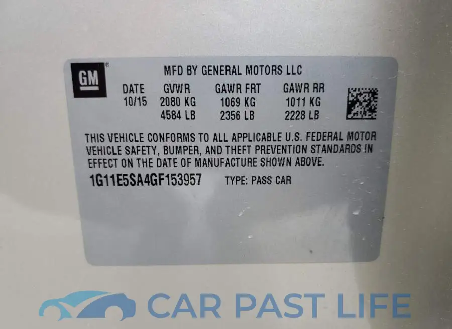1G11E5SA4GF153957# 12