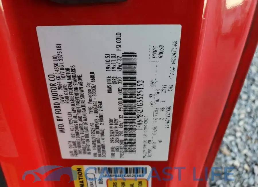 1FA6P8JZ1G5525153# 12