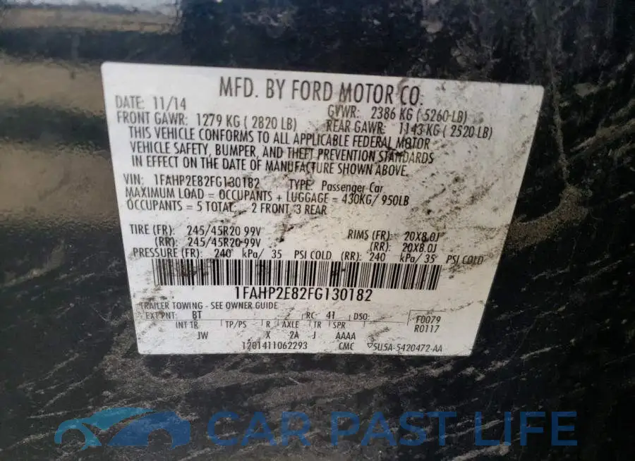 1FAHP2E82FG130182# 12