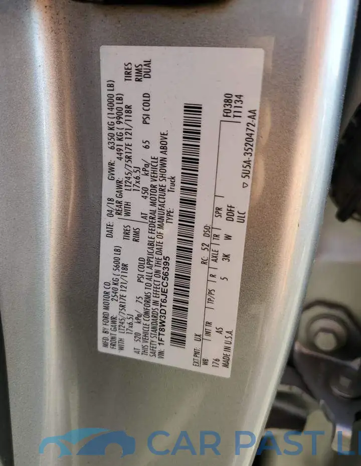 1FT8W3DT6JEC56395# 13