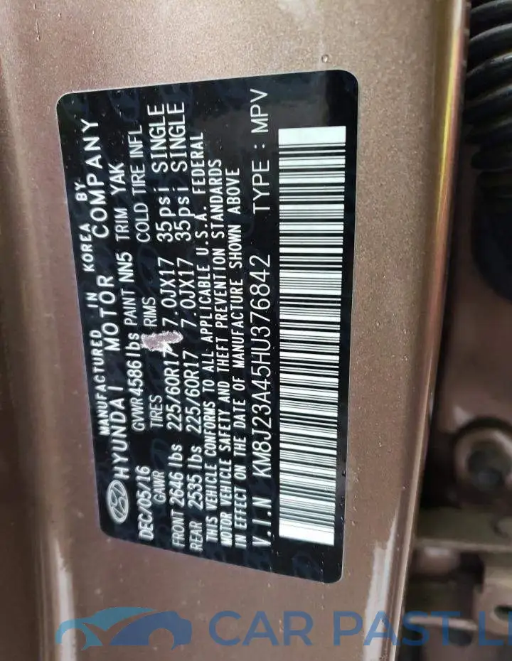 KM8J23A45HU376842# 12