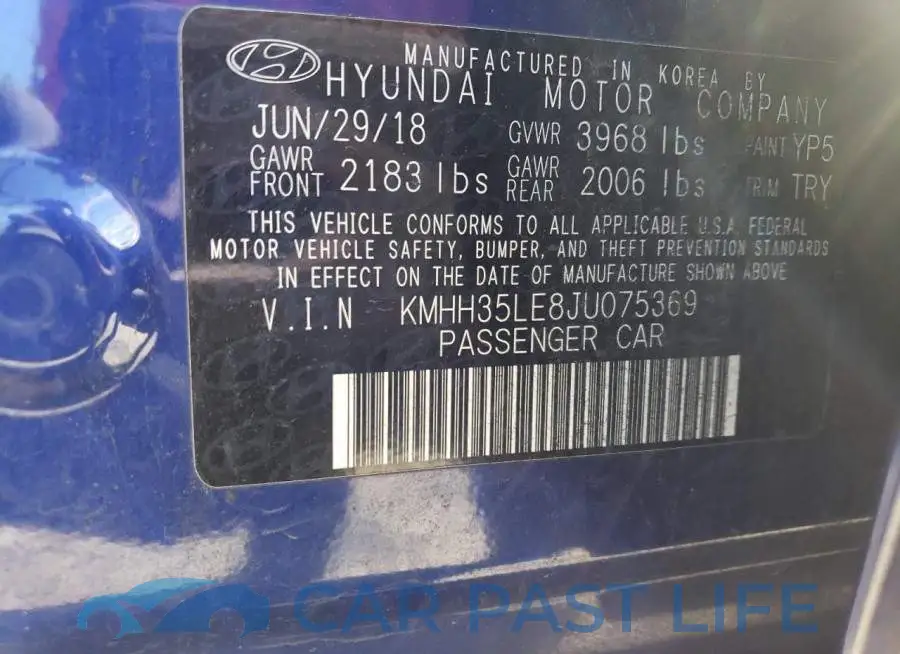 KMHH35LE8JU075369# 12