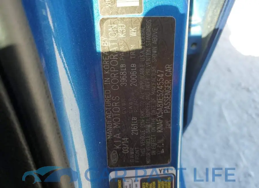KNAFX5A8XE5245547# 13