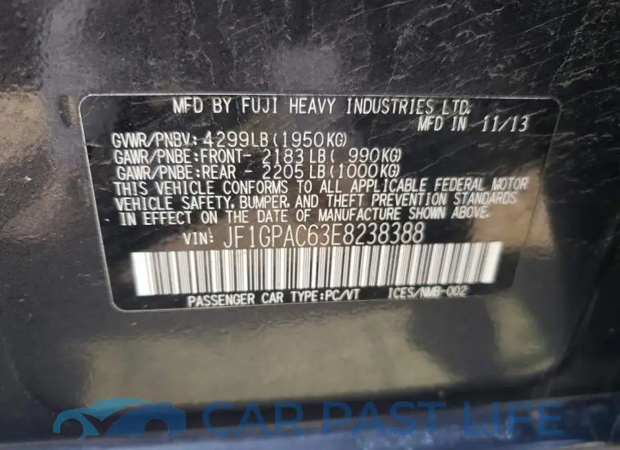 JF1GPAC63E8238388# 12