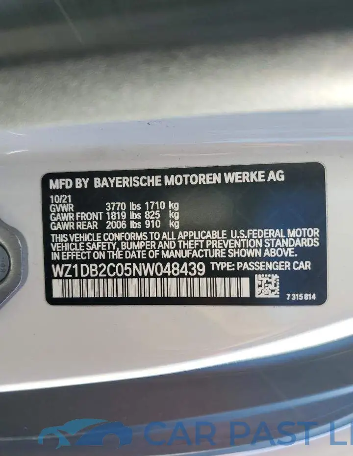 WZ1DB2C05NW048439# 12