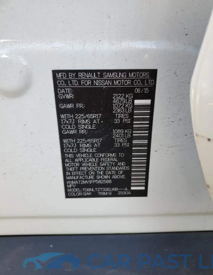 KNMAT2MV1FP582588# 14