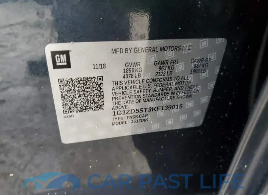 1G1ZD5ST3KF139015# 12