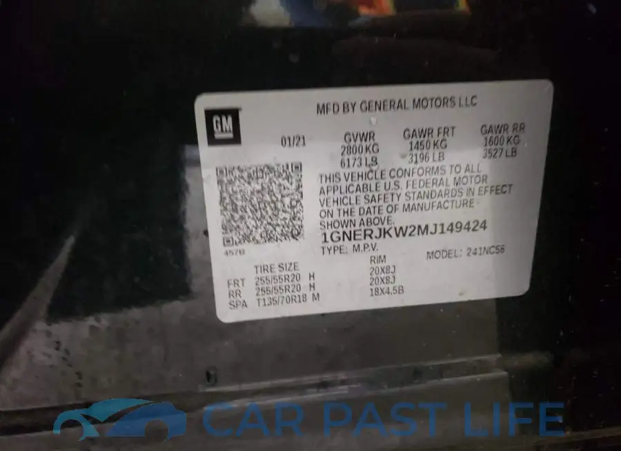 1GNERJKW2MJ149424# 14