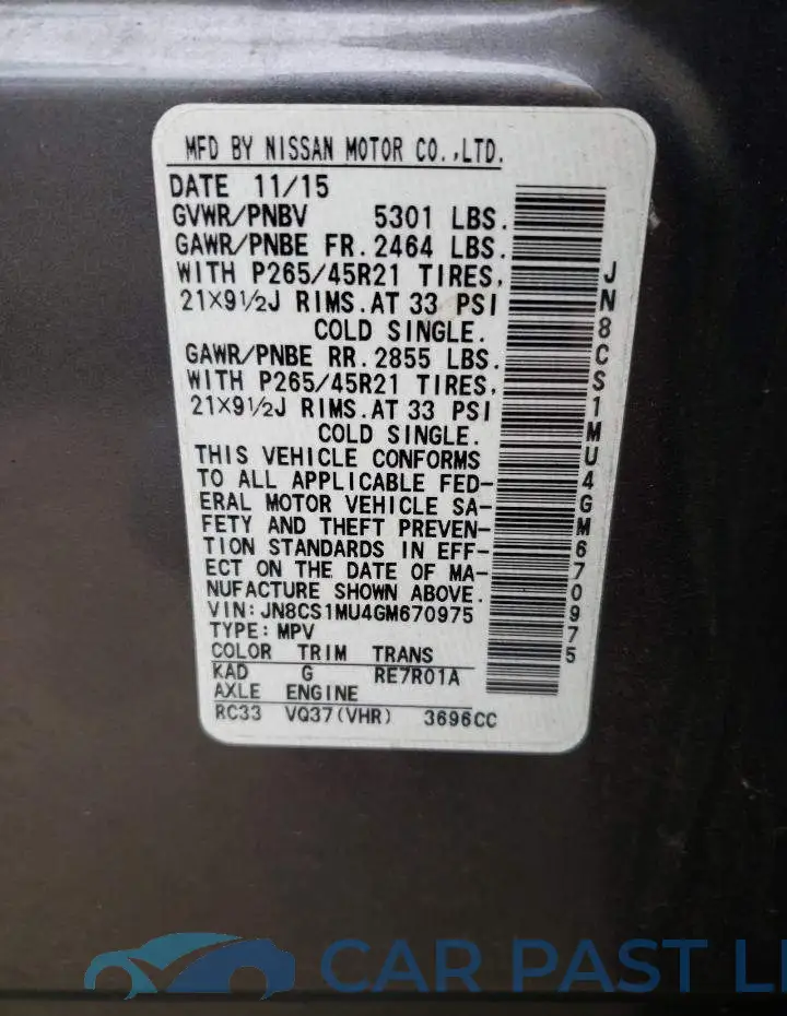 JN8CS1MU4GM670975# 14