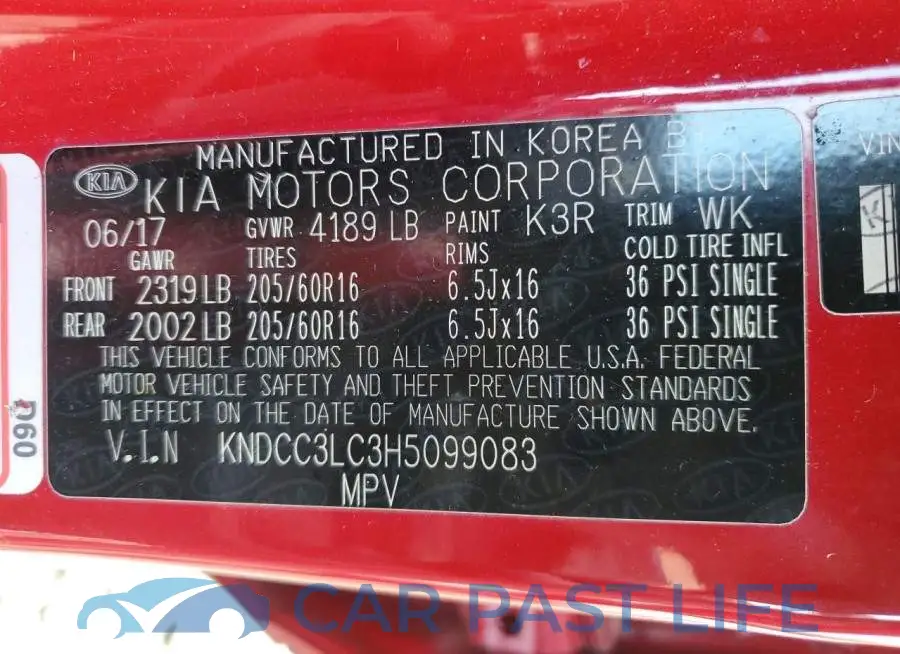 KNDCC3LC3H5099083# 13