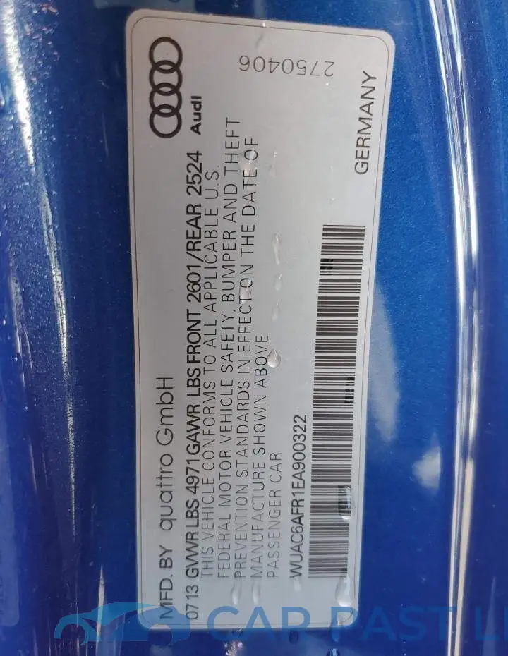 WUAC6AFR1EA900322# 12