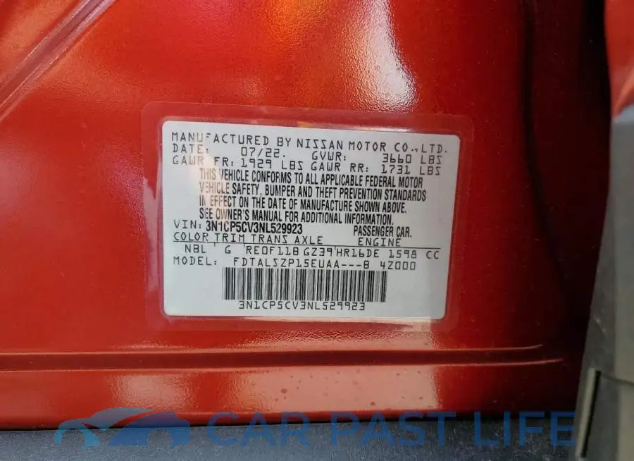 3N1CP5CV3NL529923# 12