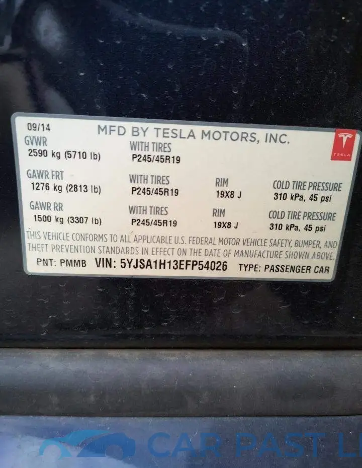 5YJSA1H13EFP54026# 12