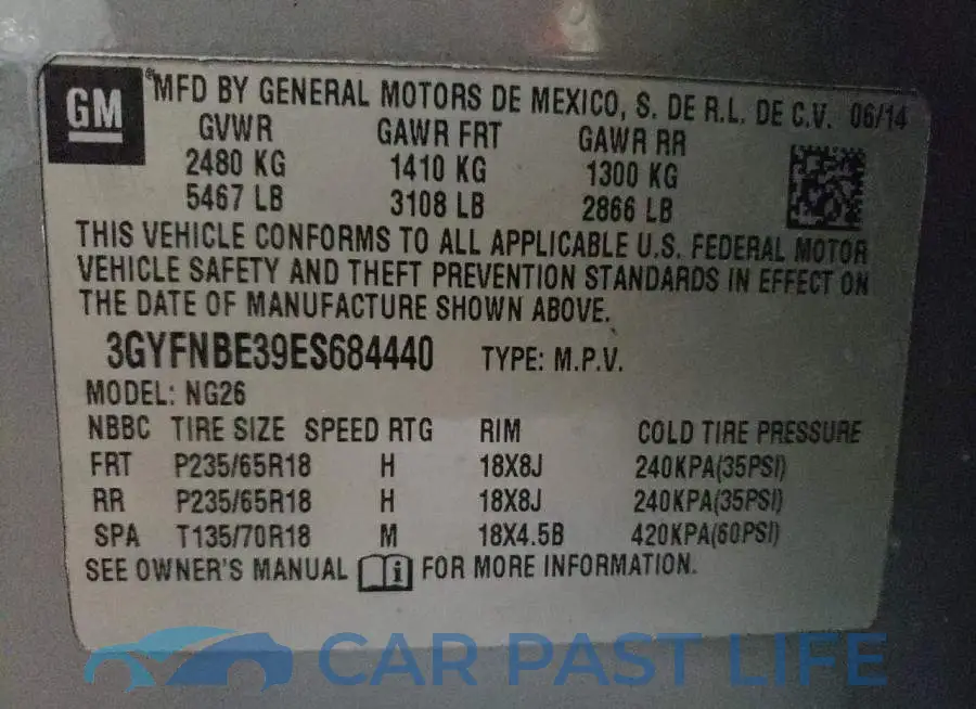 3GYFNBE39ES684440# 10
