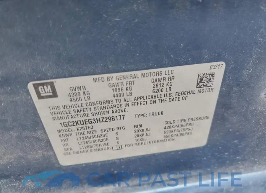 1GC2KUEG3HZ298177# 12
