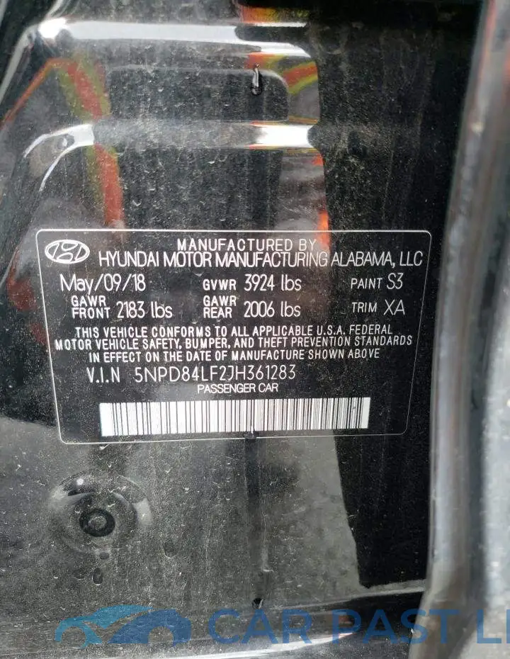 5NPD84LF2JH361283# 12