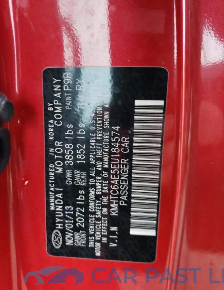 KMHTC6AE5EU184574# 12