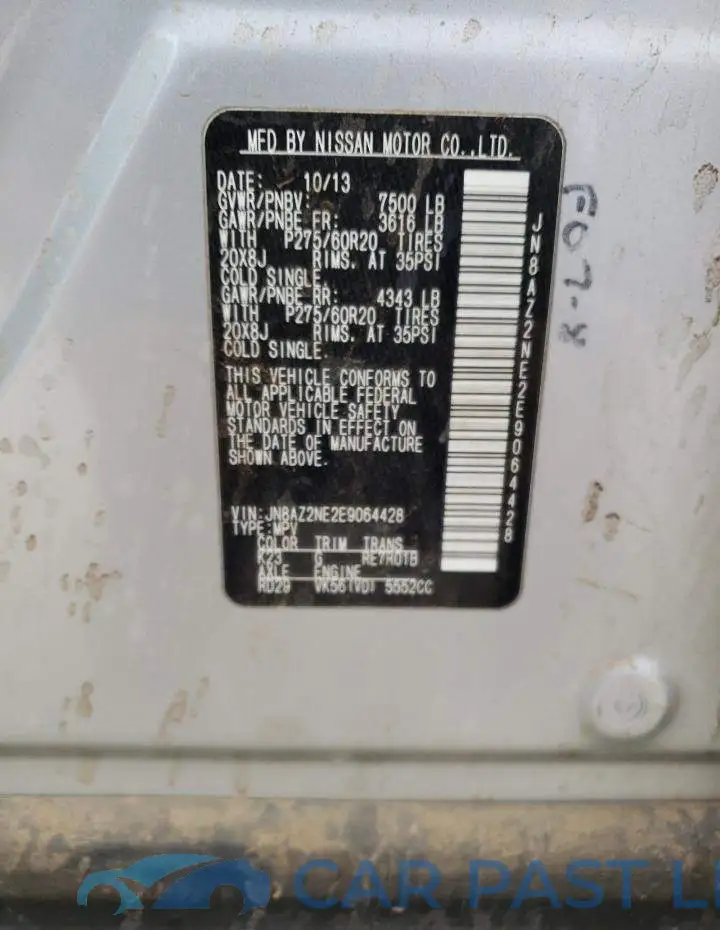 JN8AZ2NE2E9064428# 13