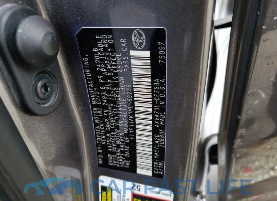 4T1F11AK1MU569236# 13