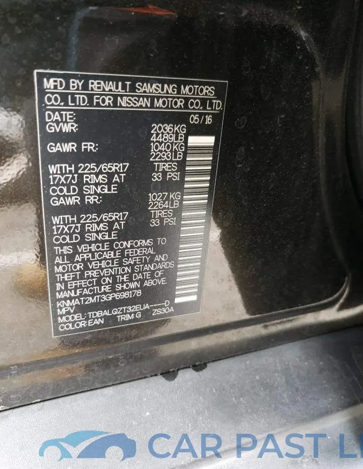 KNMAT2MT3GP698178# 13