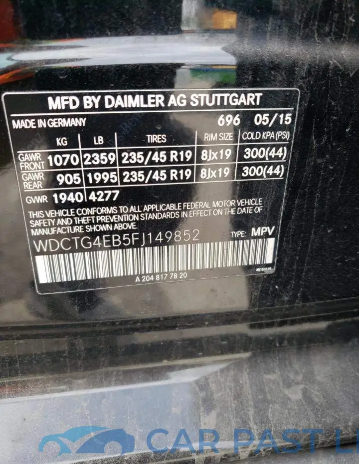 WDCTG4EB5FJ149852# 13