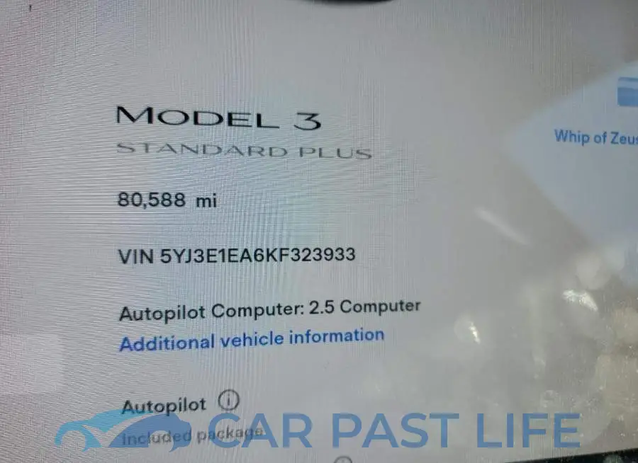 5YJ3E1EA6KF323933# 9