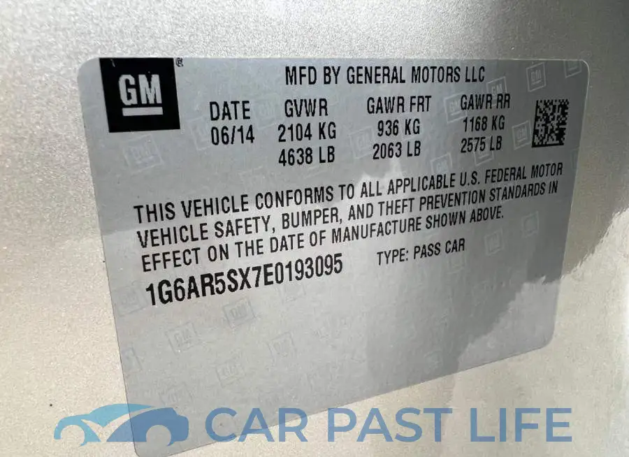 1G6AR5SX7E0193095# 12
