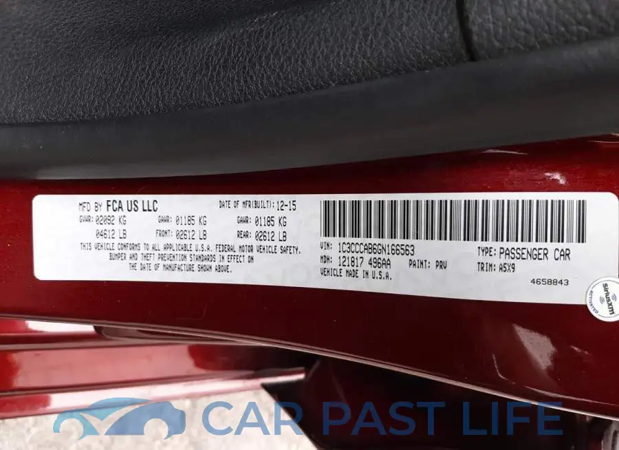 1C3CCCAB6GN166563# 12