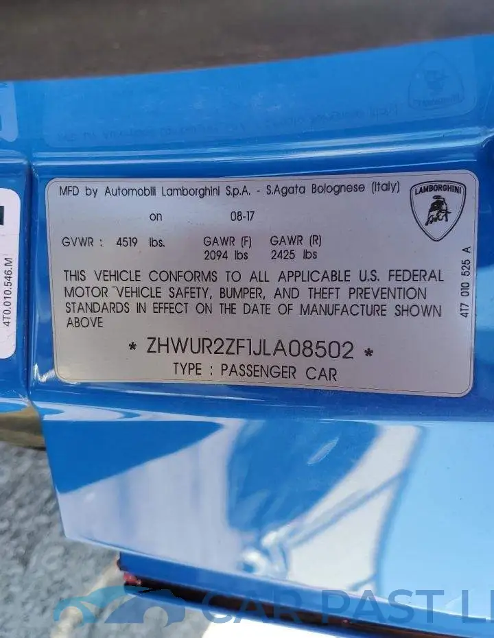 ZHWUR2ZF1JLA08502# 12
